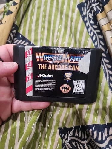 WWF WrestleMania: The Arcade Game (Sega Genesis, 1995) Cartridge Only Works