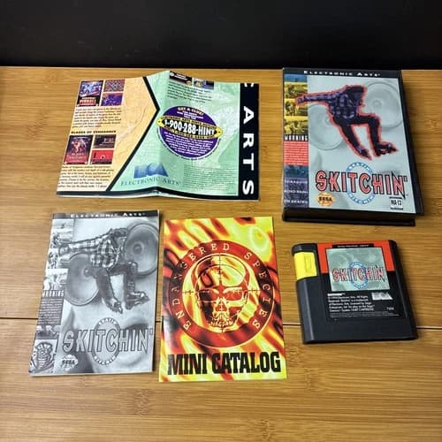 Skitchin' (Sega Genesis, 1993) Game Complete CIB Electronic Arts Tested