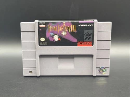 Final Fantasy 3 III Super Nintendo SNES *NEW BATTERY!• AUTHENTIC! TESTED WORKING