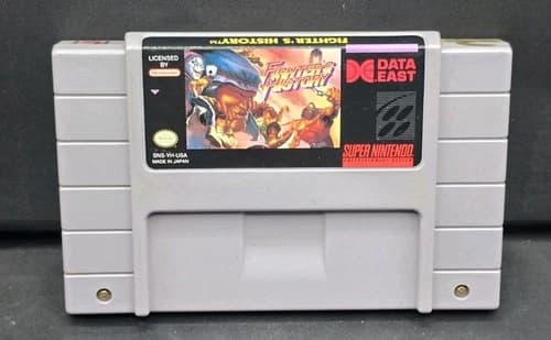 Fighter's History (Super Nintendo Entertainment System, 1994) SNES Tested Rental