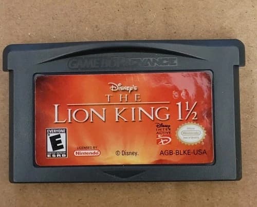 The Lion King 1/2 Game Boy Advance Nintendo GBA Disney Authentic Saves Timon