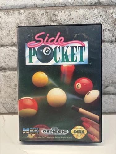 Side Pocket (Sega Genesis, 1992) Tested Working Complete W/ Manual
