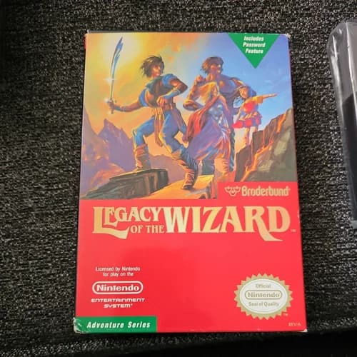 Legacy of the Wizard (Nintendo NES 1989) Full CIB. Box In Great Condition.