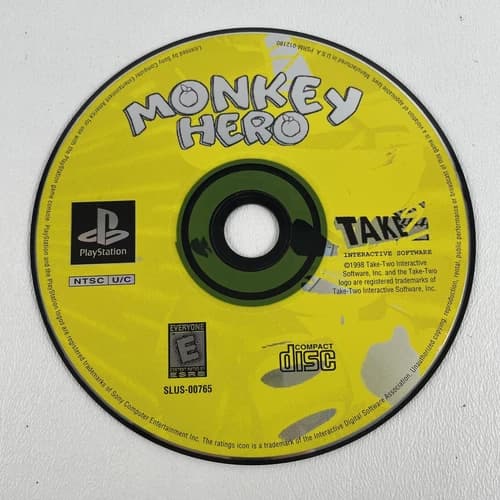 🔥Monkey Hero (PS1 Sony PlayStation 1, 1999) Disc Only TESTED!🔥