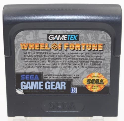 Wheel of Fortune for Sega Game Gear GG Cart Great Shape - GAME ONLY