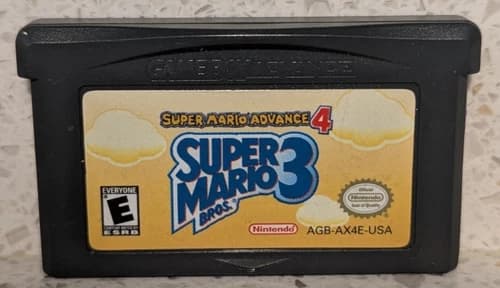 Super Mario Advance 4 Super Mario Bros 3 GBA Game Boy Advance Cartridge