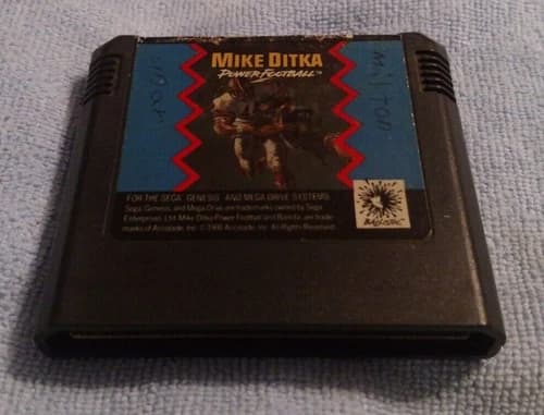 Sega Genesis Mike Ditka's Power Football Video Game Cartridge