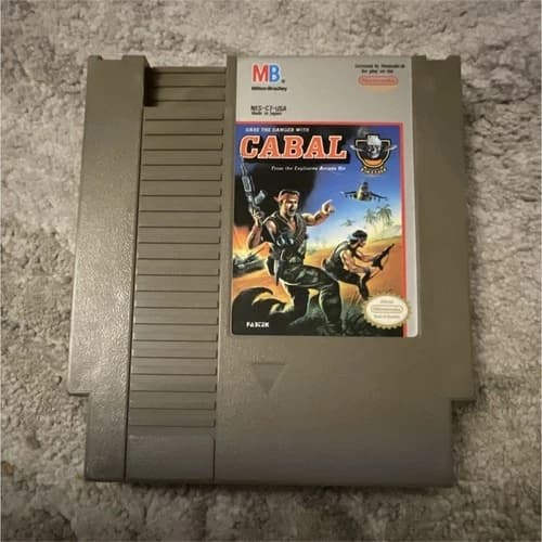 Milton Bradley Cabal Nintendo NES Shooter Game Cartridge NTSC-U/C US/Canada