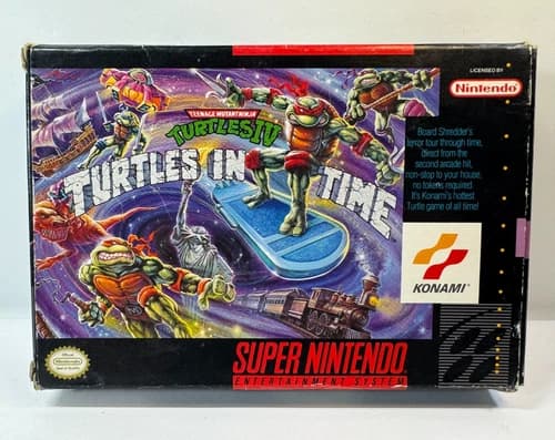 Teenage Mutant Ninja Turtles IV: Turtles in Time (Super Nintendo SNES) Complete