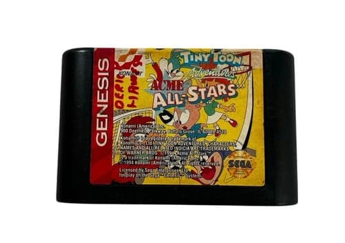 Tiny Toon Adventures Acme All-Stars Sega Genesis Cartridge Only Video Game