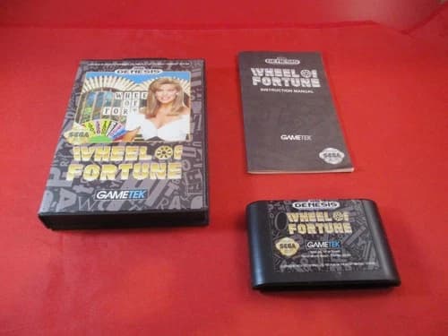 Wheel of Fortune (Sega Genesis) COMPLETE w/ Box manual game WORKS! #T