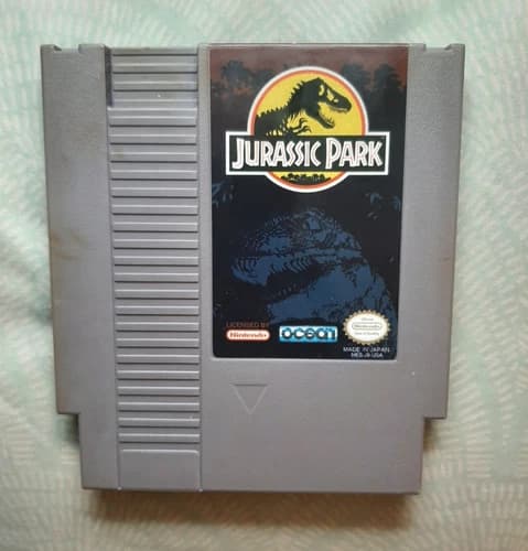 JURASSIC PARK for Nintendo NES - LOVELY label - Tested and working great!