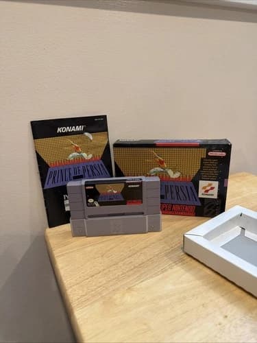Prince Of Persia Super Nintendo SNES Complete In Box CIB Tested Authentic Konami