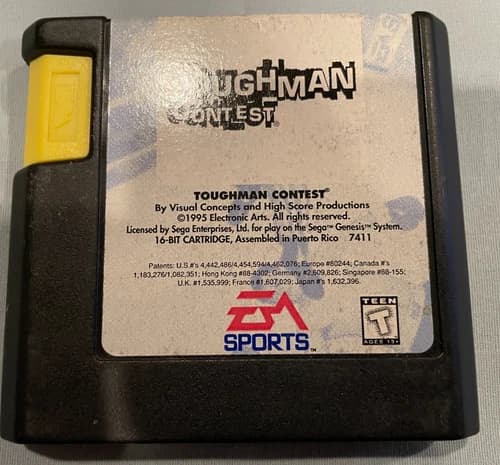 TOUGHMAN CONTEST - Sega Genesis EA Sports Video Game (Cart Only) - WORKS!