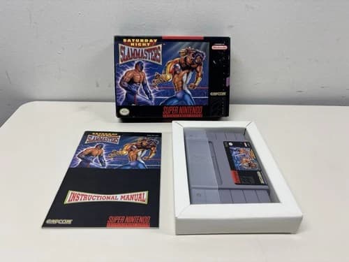 Saturday Night Slam Masters Super Nintendo SNES Tested CIB Complete Authentic