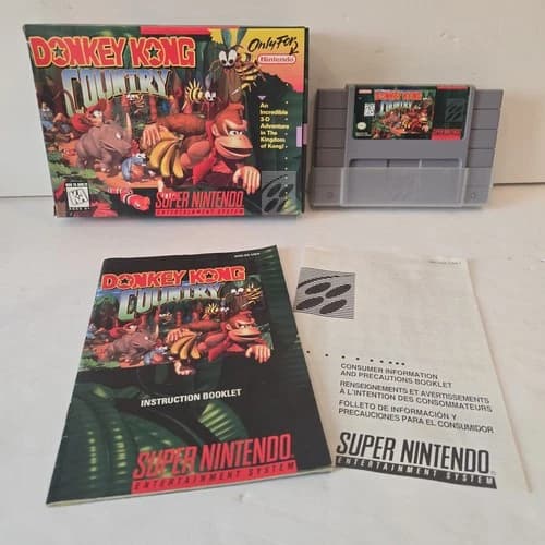 Super Nintendo SNES Game Donkey Kong Country CIB Complete In Box