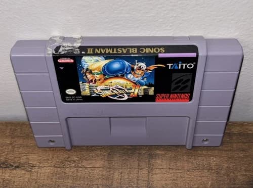 Sonic Blast Man 2 Snes Rare Super Nintendo Authentic- Tested and Working RARE