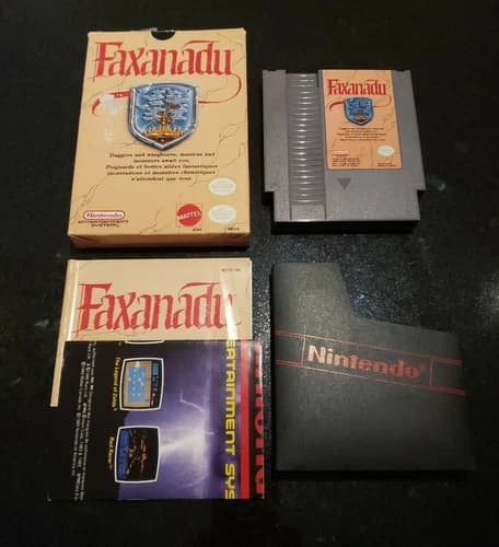 Faxanadu (Nintendo NES) C.I.B - Game, Box, Manual, Cover ( READ DESCRIPTIONS )
