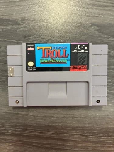 Super Troll Islands (Super Nintendo SNES) Cartridge Only, Tested