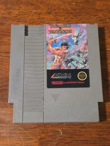 Vintage Original Nintendo NES Wizards & Warriors Authentic Game - Tested & Works