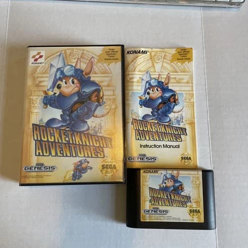 Rocket Knight Adventures – CIB Complete In Box with Manual Sega Genesis, 1993