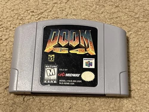 Doom 64 Nintendo 64 N64 Authentic Cartridge Tested Working