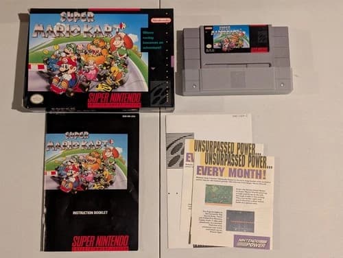 Super Mario Kart (Nintendo SNES, 1992) - Super Nintendo - CIB Complete in Box