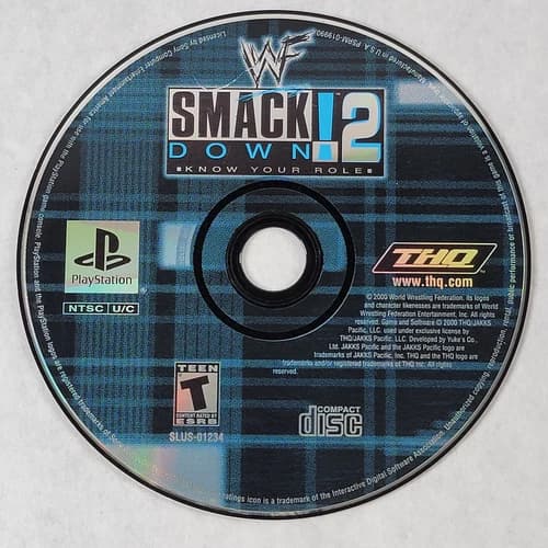 WWF Smackdown 2 - Loose Sony PS1 Playstation 1 Disc