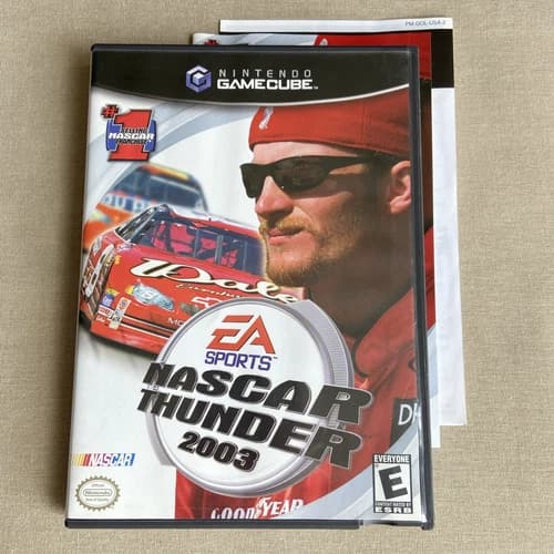 NASCAR Thunder 2003 (Nintendo GameCube 2002) Complete Manual Tested 1-4 P Racing
