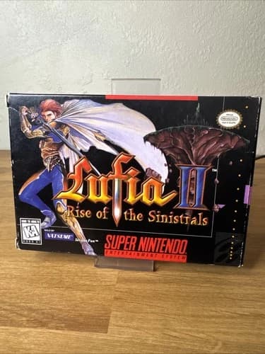 Lufia II 2 Rise of the Sinistrals SNES Super Nintendo Tested CIB With Reg Card