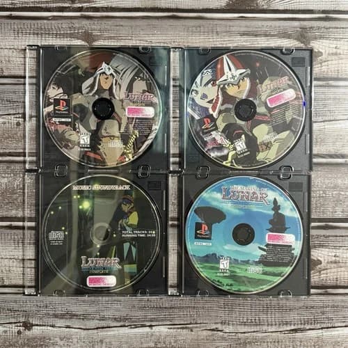 Lunar: Silver Star Story Complete (Playstation 1 PS1, 2002) 4 Disc Only Tested
