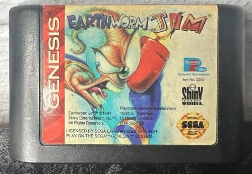 Earthworm JIM, Sega Genesis, Cartridge Only, Game Tested