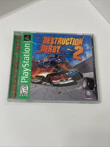 Destruction Derby 2 Sony Playstation 1 PS1 Complete Tested Greatest Hits