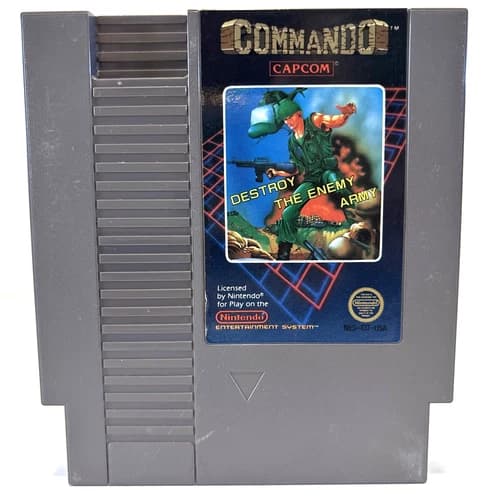 Commando (Nintendo NES) Capcom Army Game Cartridge Only Tested & Working