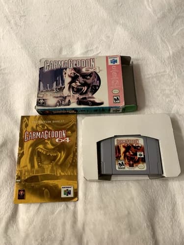 Carmageddon 64 (Nintendo 64, 2000) CIB Box Manual Complete N64
