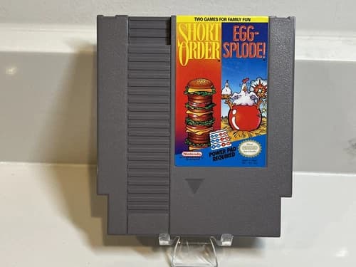 Short Order Eggsplode! - 1989 NES Nintendo Game - Cart Only - TESTED!