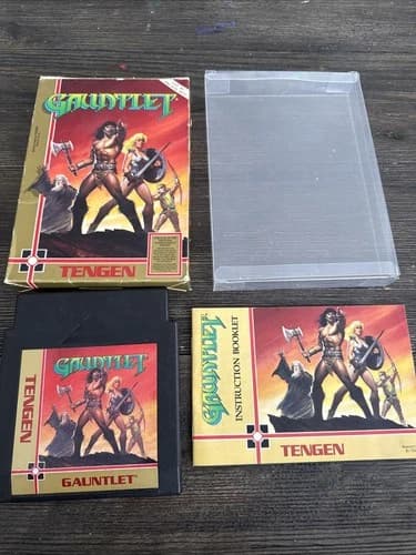 Gauntlet - Nintendo NES Video Game Tengen Black Cartridge Complete CIB