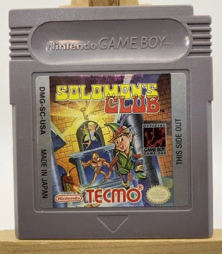 Solomon's Club Nintendo Game Boy 1991 (Tested and Working)