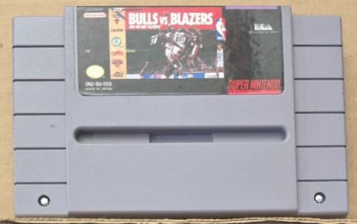 Bulls VS Blazers and the NBA Playoffs -Super Nintendo SNES - Cart Only!
