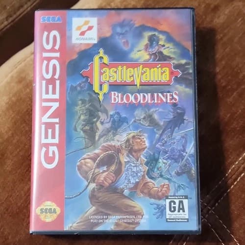 Konami Castlevania: Bloodlines Sega Genesis NTSC-U/C Complete w/ Manual