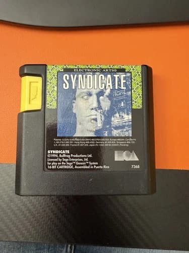 Syndicate (Sega Genesis, 1994) – Cleaned, Tested & Working, Cartridge Only