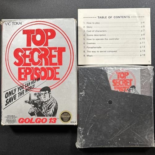 Golgo 13: Top Secret Episode (Nintendo Entertainment System, 1988) Complete CIB
