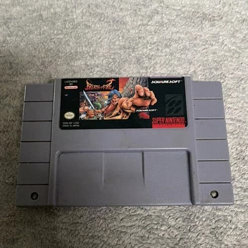 Square Soft Breath of Fire SUPER NES SNES Role Playing Game NTSC-U/C US/CA