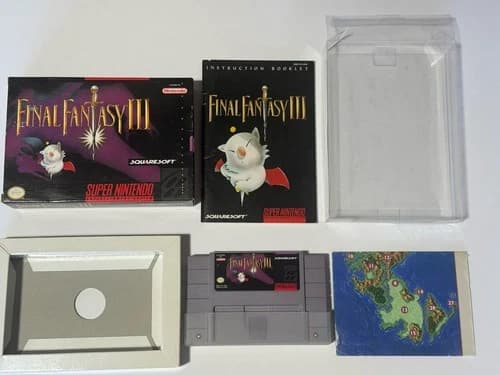 SNES Final Fantasy III CIB Complete w/ Map Tested Authentic OEM