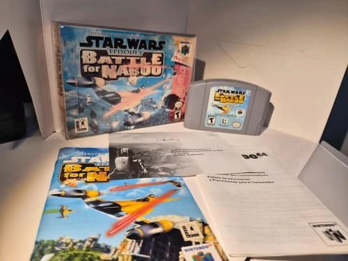 Star Wars Battle for Naboo N64 Nintendo 64 CIB Complete Box Manual Authentic Tes