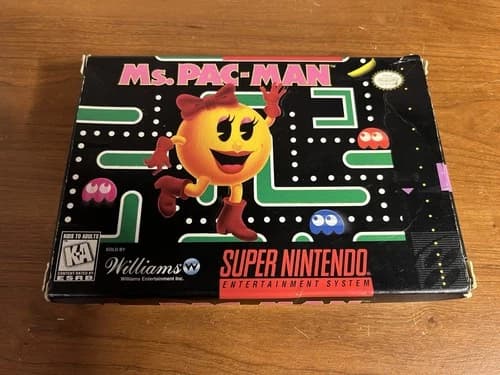 CIB Ms. Pac-Man (Super Nintendo Entertainment System, 1996), Authentic, SNES