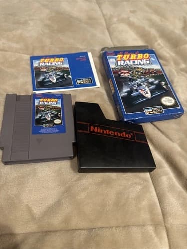 Al Unser Jr Turbo Racing (Nintendo NES) Complete In Box w/Manual Authentic Used
