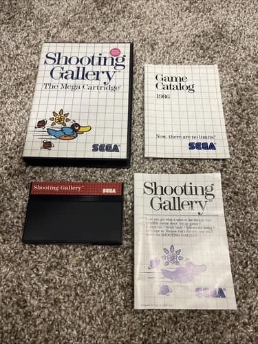 Shooting Gallery (Sega Master, 1987) CIB Complete With Manual