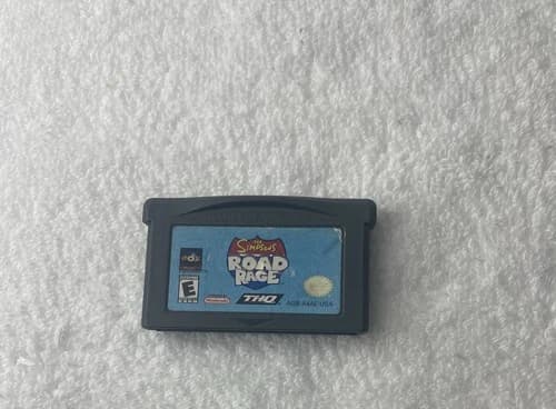 Simpsons Road Rage (Nintendo Game Boy Advance GBA, 2003) Cleaned- Tested