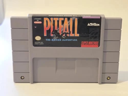 Pitfall: The Mayan Adventure (Super Nintendo SNES) Authentic Cartridge Tested